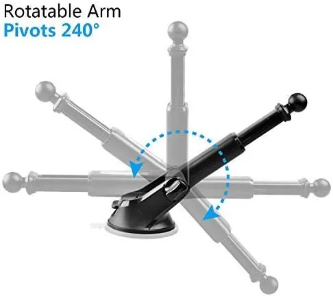 GPS Suction Cup Mount for Garmin [Quick Extension Arm], Replacement GPS Dash Ball Mount Dashboard Windshield Car Holder for Garmin Nuvi Dezl Drive Drivesmart Zumo Driveassist DriveLuxe StreetPilot RV
