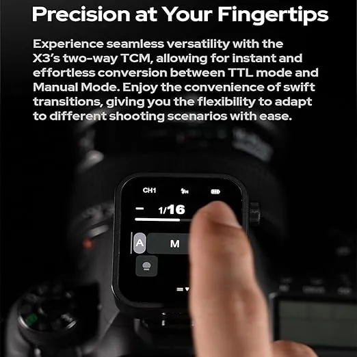 Godox X3 X3C TTL Wireless Flash Trigger for Canon Camera, Built-in Battery OLED Touchscreen, Built-in Lithium Battery