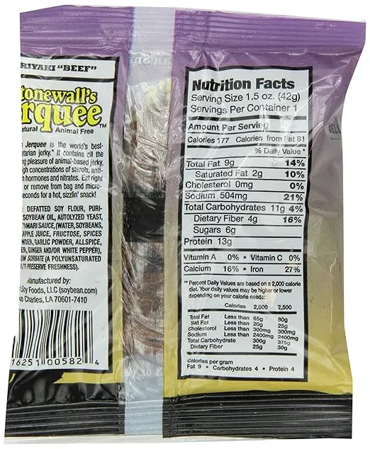 Stonewall's Jerquee, Teriyaki Beef, 1.5-Ounce Packets (Pack of 16)
