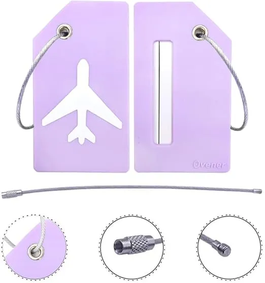 Silicone Luggage Tag with Name ID Card Perfect to Quickly Spot Luggage Suitcase