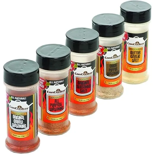 CanCooker Inc CS-006 Can Cooker Seasoning 5-Pack, Square, Black