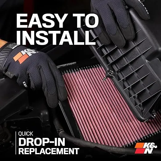 K&N Engine Air Filter: Increase Power & Towing, Washable, Premium, Replacement Air Filter: Compatible with 2017-2019 V8 5.6L NISSAN Titan, 33-5062