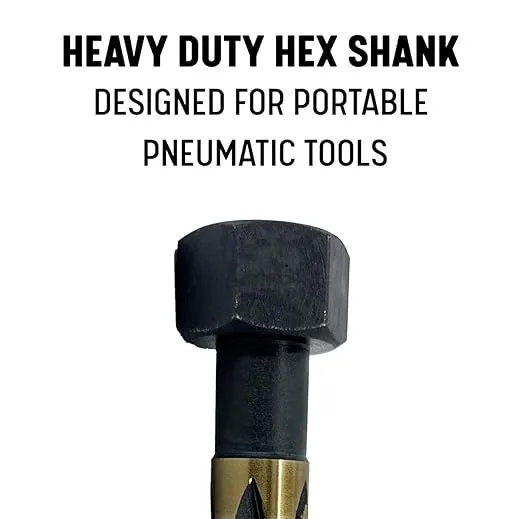 Drill America 1-1/16" Hex Shank Black and Gold Bridge/Construction Reamer, KFD Series