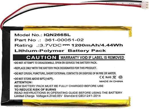 2595LMT Battery Replacement for Garmin Nuvi 2595LMT Garmin Nuvi 2460LMT Nuvi 2660LMT Nuvi 2669LMT 361-00051-00 361-00051-01 361-00051-02