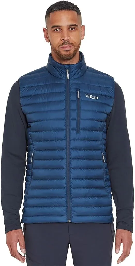 Rab Men's Microlight Down Lightweight Vest for Hiking & Skiing