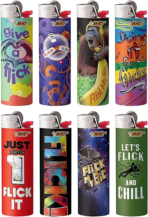 BIC Special Edition Favorites Series Lighters, Set of 8 Lighters.