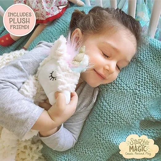 Story Magic Unicorn Dream Dollhouse by Horizon Group USA,Plush Unicorn Doll,Pretend Play Activity,Decorate Wooden Doll House With Stickers,Play Scene & More!Includes Stuffed Animal,Perfect For Ages 4+