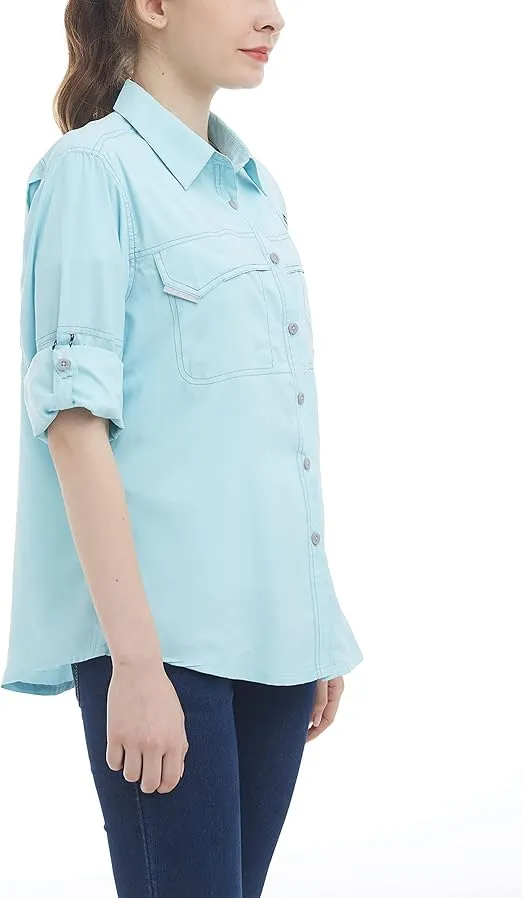 Little Donkey Andy Women's UPF 50+ UV Protection Shirt, Long Sleeve Fishing Shirt, Breathable and Fast Dry