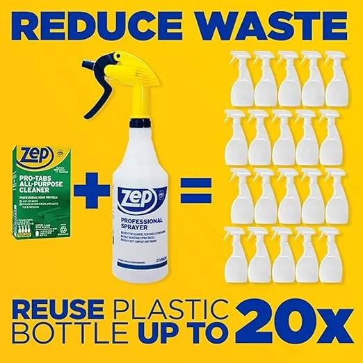 Zep PRO-TABS All Purpose Cleaner Dissolvable Tablets - 4 Tablets - ZUAPCTAB Just Add Water! Environmentally Friendly