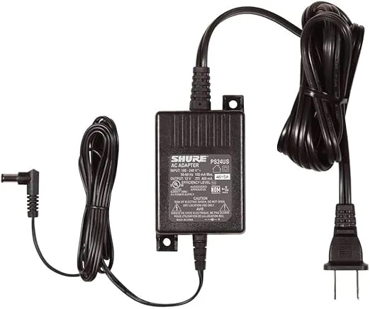 Shure PS24US Replacement Power Supply for BLX4, BLX88, BLX4R, FP33, GLXD6, P2T, PG4, PGX4, PGXD4, SLX4, SLX4L and UABiasT (Replaces PS23US)