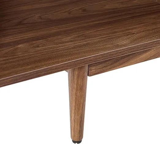 Crosley Furniture Liam Medium Vinyl Record Storage TV Stand and Entertainment Center, Media Console, Walnut