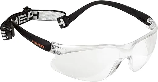 HEAD Racquetball Goggles - Impulse Anti Fog & Scratch Resistant Protective Eyewear w/Clip On Adjustable Strap