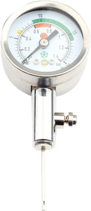 Pump Pressure Gauge, Digital Air Pressure Gauge for Basketball, Soccer Ball, Football, Volleyball and Other Inflatables Silver Color