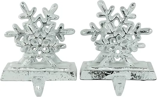 Northlight 12.5" Silver Snowflake Christmas Stocking Holder