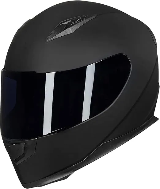 ILM Full Face Motorcycle Street Bike Helmet with Removable Winter Neck Scarf + 2 Visors DOT Model-JK313