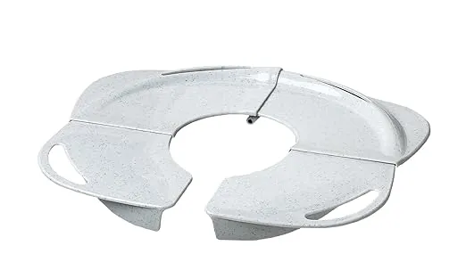 Primo Folding Potty with Handles, White Granite