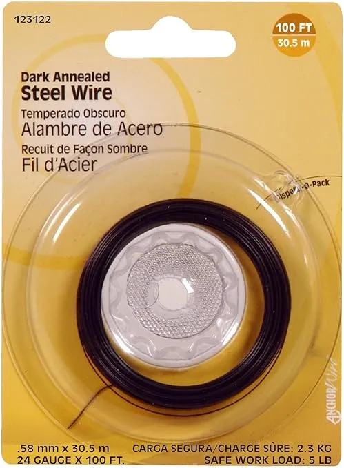 Hillman 123122 24 Gauge Dark Annealed Wire, 1-Pack
