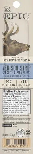 EPIC Venison & Beef Strip, Low-Carb, Grass-Fed 0.8oz