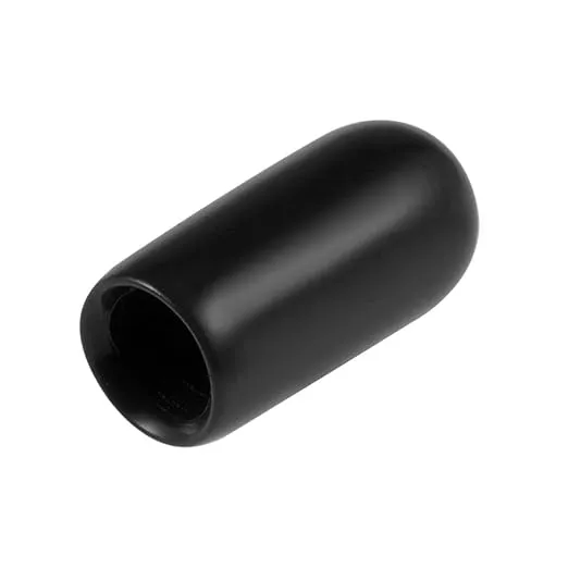 uxcell 80pcs Rubber End Caps 5mm ID Vinyl Round End Cap Cover Screw Thread Protectors Black