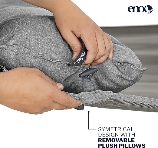 ENO SuperNest SL Hammock - 1 to 2 Person Backyard Hammock - Outdoor Patio Furniture for Backyard, Lawn, or Balcony - Pebble Grey