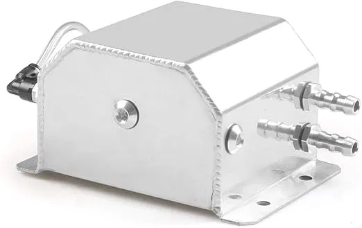 Universal 1L Aluminium Alloy Coolant Radiator Overflow Tank Engine Oil Catch Can Expansion Tank Reservoir (Silver)