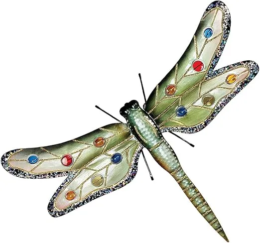 Design Toscano MH13328 Oversized Dragonfly Wall Decor,Full Color, 25.00" x 3.50"