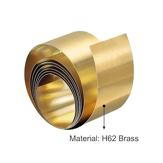 uxcell Brass Sheet Roll, 1Pcs 40" x 1.2" x 0.002" H62 Metal Foil Plate for Crafts, Electrical Repairs, Industry
