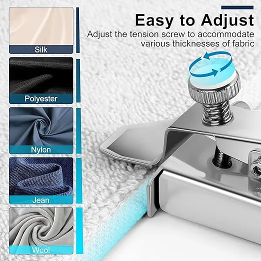 Hdama Magnetic Seam Guide for Sewing Machine, Magnetic Seam Guide with Clip, Hemmer Guide Sewing Supplies Accessories, Universal Sewing Machine Attachments