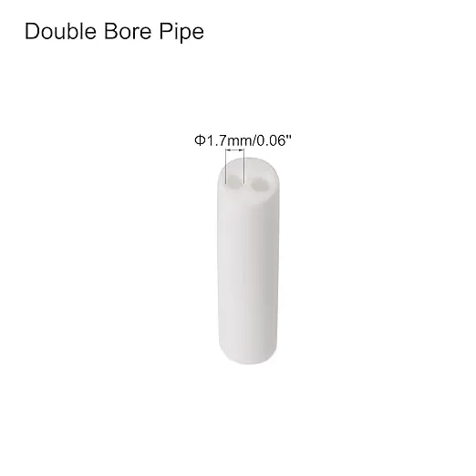uxcell 50pcs 1.7mm Dia Ceramic Tube Insulated Electronic Wire Bundle Heat Insulation Protection Double Bore