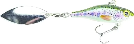 LUNKERHUNT | Spinner baits for Bass Fishing | Tail Spinner Lure, Unique Blade Baits for Bass, Trout Lures | Hard Metal Tail Spinnerbait with Sharp Blade Bait for Explosive Strikes