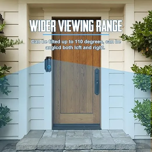 Blink Video Doorbell Door Mount, Blink Doorbell Mounting Bracket - Adjustable Angle, Wall Mount, Weather-Resistant, Easy Installation for Your Blink Video Doorbell Not Block Doorbell Motion Sensor
