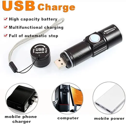 DARKBEAM UV Light Rechargeable USB Flashlight 395nm Blacklight Ultraviolet Wood's Lamp LED Portable Mini Handheld Pocket Torch Detector for Dog Urine Pet Stains Anti-counterfeiting, Resin Curing