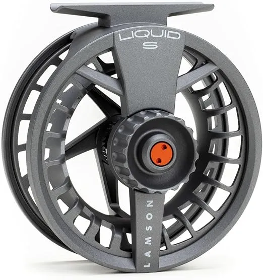 Lamson Liquid S-Series Fly Reel 3-Pack (1 Reel & 2 spools with Carrying case) Sealed Drag 3/4/5/6/7/8/9/10 Weight