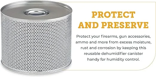 SnapSafe Reusable Canister Dehumidifier, 75902 - Portable, Easy to Use Moisture Absorbers for Gun Safes & Cabinets - Prevent Moisture Damage for Gun Safe Accessories, Firearms in Your Gun Vault
