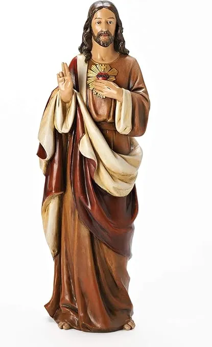Joseph's Studio by Roman - Sacred Heart of Jesus Figure, for 18" Scale Renaissance Collection, 18" H, Resin and Stone, Religious Gift, Decoration, Collection, Durable, Long Lasting