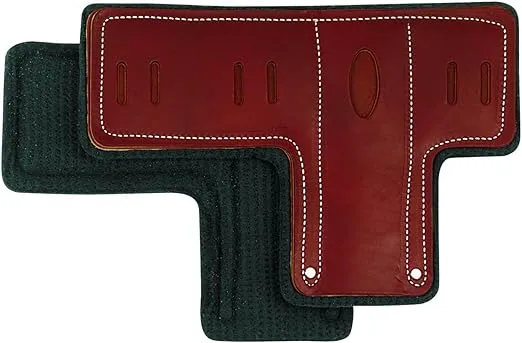 Weaver Leather Arborist T Shaped Climber Pads with Felt Liner , Brown/Black