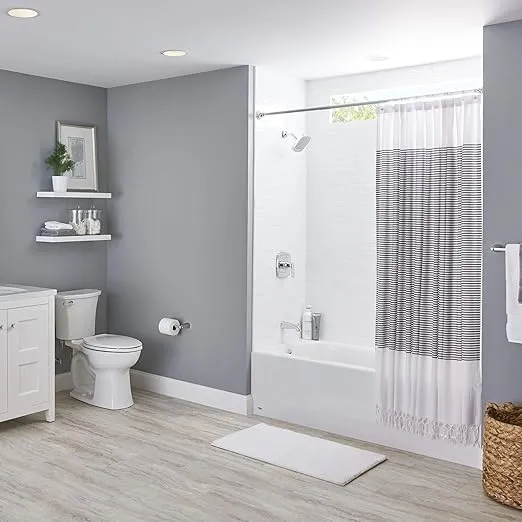 American Standard 2392202.020 Princeton 60 in. x 30 in. Americast Above-Floor Rough-In Bathtub with Left Drain and Built-In Overflow, White