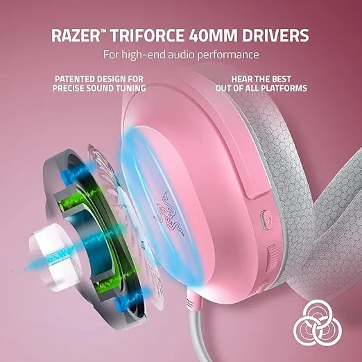 Razer Barracuda X Wireless Gaming & Mobile Headset (PC, PlayStation, Switch, Android, iOS): 2.4GHz Wireless + Bluetooth - Lightweight - 40mm Drivers - Detachable Mic - 50 Hr Battery - Quartz Pink