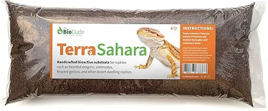 The Bio Dude Terra Sahara Bioactive Reptile Substrate 6 quarts for terrariums and vivariums