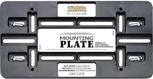 Cruiser Accessories 79150 Mounting Plate, Black, 1 mount