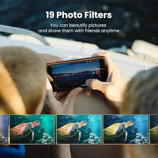Chasing Dory Underwater Camera, 1080p Full Hd Underwater Photography, Real-time Observation, App and Bluetooth Remote Control, One Click Sharing for Diving, Fishing, Underwater Photography