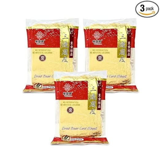 三邊腐竹 All Natural Dried soy Bean Curd (ToFu) Sheet - 10oz (Pack of 3) …