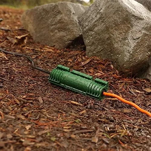 Cord Protect (2 Pack) - Outdoor Extension Cord Safety Cover Connector and Weatherproof Electrical Protector – Orange