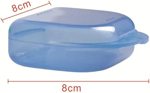 Retainer Case Mouth Guard Case Orthodontic Dental Retainer Box Denture Storage Container,blue Lovely and practical