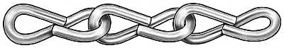 Jack Chain, Single, Zinc, Sz 14, 16 Lb, 100Ft