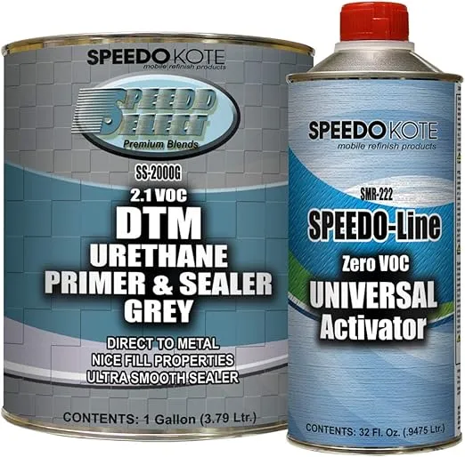 Speedokote DTM 2.1 voc Grey Urethane Primer & Sealer gallon kit, 4:1 mix, SS-2000G/SMR-222