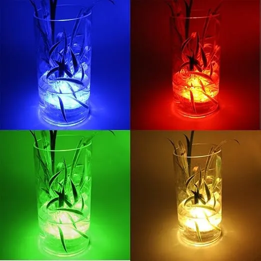 4 Pack Halloween LED Pumpkin Lights Battery Operated Jack-O-Lantern Lights Waterproof Color Changing Pumpkin Lights with Strobe for Halloween Pumpkin Lanterns Decor Lighting Powered by 3AAA Battery