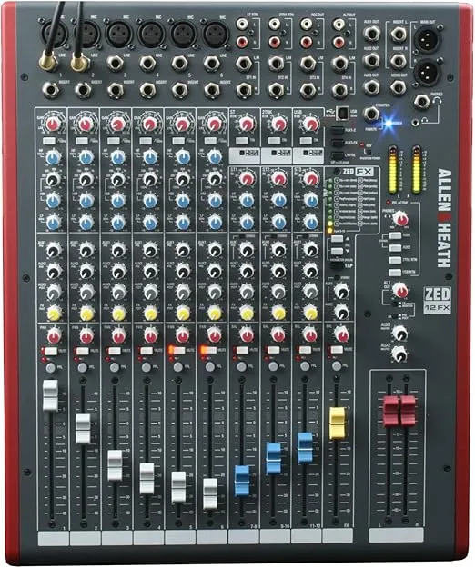 Allen & Heath ZED12FX - Multipurpose Mixer with FX. 6 mono, 3 stereo channels (AH-ZED12FX)