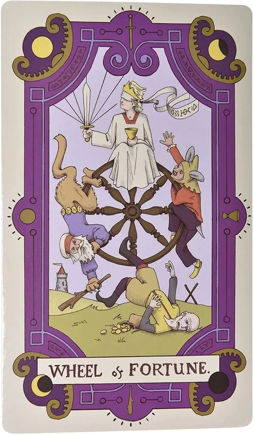 Multicolor Fortune Teller Tarot Cards (9.5"x4.25") 9 Pieces - Ideal Piece for Intuitive Reading & Spiritual Guidance