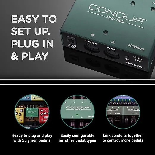 Strymon Conduit USB MIDI Hub Interface for Guitar Effects Pedals and Pedalboards